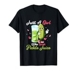 Just A Girl Who Loves Pickle Juice Fitness Vegan Cucumber T-Shirt