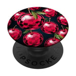 Disco Ball Cherries 60s 70s 80s Retro PopSockets PopGrip Adhésif