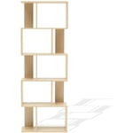 Rebecca Mobili Bibliotheque Etageres Bois Beige Design Moderne 172,5x60x24