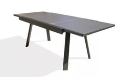 Table de jardin extensible Stockholm en aluminium coloris gris anthracite L.150/225 x l.96 x H.76 cm - DCB GARDEN