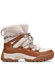 Clarks Atl Hike Up Waterproof Boots - Ivory Warmlined Combination