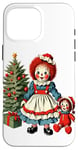 Coque pour iPhone 16 Pro Max Raggedy Ann Obtient une poupée jouet le jour de Noël