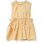 Konges Sløjd Acacia spencer dress – yellow check - 12m