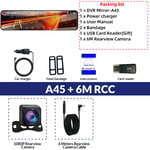 E-ACE 2K Streaming Rétroviseur Dash Cam GPS WIFI 12 Pouces IPS Écran Tactile Touristes Lentille Avant Et Arrière Simultané Statique - Type With 6M RCC-Aucun