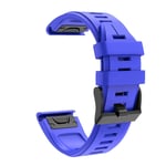 Eariy silicone wristband compatible with Garmin Fenix 6X / Fenix 6X Pro, quick-release sports bracelet, scratch-proof, waterproof, stylish and beautiful., blue