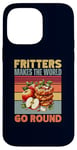 Coque pour iPhone 14 Pro Max Apple Beignets Makes the World Go Round Funny Retro Foodie