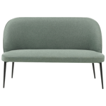 Canapé de Cuisine Banquette 2 Places en Tissu Polyester Rembourré Vert Clair et