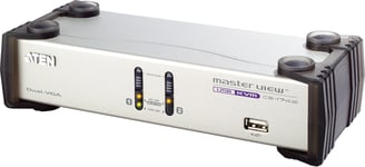 ATEN KVM-switch, 1 konsol styr 2 datorer, USB, för dubbla skärmar