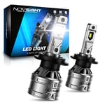 NOVSIGHT Ampoule H7 LED Voiture - 13000LM 6500K Blanche Puissante 60W 400% Luminosité Lampes de Phares Remplacement pour Kit de Conversion Halogène Auto Moto