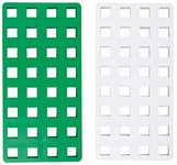 PLUS PLUS - 2 Bases de construction BIG blanche et verte - PP3287