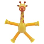 Teleskopisk sugkopp giraff leksak stretching leksak gul yellow