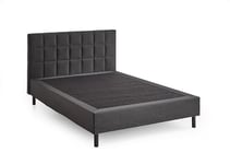 Atlantic Home Collection Lit Coffre Nikola sans Matelas, Anthracite, 140 x 200 cm