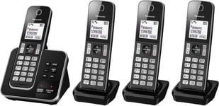 PANASONIC KX-TGD62 CORDLESS DECT PHONE HOME OFFICE USE ANSWER MACHINE - 1 2 3 4