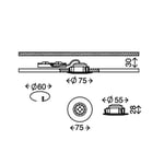 Briloner Felia-LED-kohdevalaisin IP44, mattanikkeli, 3 kpl