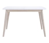 Table extensible L120-160 cm MALENA scandinave bois et blanc