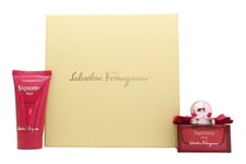 SALVATORE FERRAGAMO SIGNORINA RIBELLE GIFT SET 30ML EDP + 50ML BODY LOTION. NEW