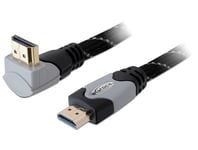 Delock 270° Vinklet HDMI kabel - UHD 4K/30Hz  - Grå - 1 m