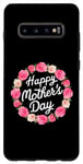 Coque pour Galaxy S10+ Jupe florale « Happy Mother's Day 2024 » pour femme, maman, grand-mère