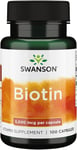 Swanson, Biotin, 5000Mcg, 100 Capsules, High-Dose, Lab-Tested, Gluten-Free, Vege