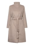 Vmtwodope Vera Long Wool Coat Ga Noos Outerwear Coats Winter Coats Beige Vero Moda