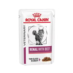 Royal Canin Veterinary Diets Cat Renal with Beef, 12x85 g