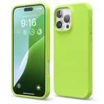 elago Compatible with iPhone 16 Pro Max Case, Premium Liquid Silicone Case, Full Body Protective Cover, Shockproof, Slim Phone Case, Anti-Scratch Soft Microfiber Lining, 6.9 inch (Lime Green)