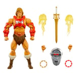 Masters of the Universe Masterverse New Eternia Thunder Punch He-Man MOTU Action Figure, Armor, Sword & Hand Effects, 30 Joints, Swap Hands, HYC56