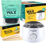 Mylee Professional Waxing Kit with Wax Heater, Hard Wax Beads 500g, Spatulas -