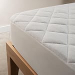 Sancarlos Rembourrage Protège Matelas Éponge imperméable Blanc – étanche – Silencieux – pour Longue de Matelas 190 et 200 cm