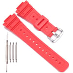 Resin Strap Compatible with Casio G-shock DW-5900 DW-9052 DW-5600 GW-6900 DW-6900 G-6900 Mens Replacement Watch Band Sports Waterproof Bracelet (Red)