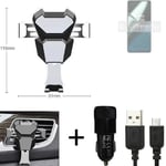  For OnePlus 11 Airvent mount + CHARGER holder cradle bracket car clamp