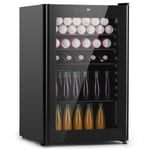 Mini Fridge 115L with Glass Door Small Drinks Fridge Small Fridge Indoor/outdoor