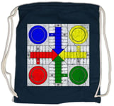 Parcheesi Board Drawstring Bag Game Geek Nerd Dice Dices Retro