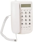 Téléphone Filaire, téléphone Fixe avec répondeur, téléphone Mural pour la Maison/hôtel/Bureau avec Identification Automatique du système Double FSK/DTMF(Blanc)