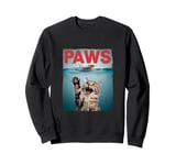 Paws Hilarious Cat Reaching for Mouse Funny Design Sweatshirt