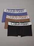 Calvin Klein Low Rise Logo Waistband Trunks, Multi