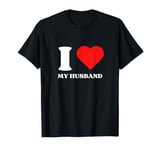 I Love My Husband I Heart My Husband Y2k Aesthetic Red Heart T-Shirt