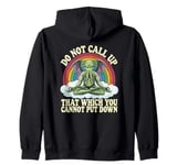 Cthulhu Mythos Quote, Retro Yoga Cthulhu Zip Hoodie