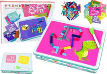 Leantoys Lean Cars Creative Jigsaw Card Set From Pattern Wooden Blocks