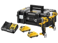 Verktøysett DeWalt DCK2110C2T-QW (DCD701 + DCF801); 12 V; 2x1,3 Ah batt.