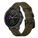 Garmin Vivoactive 5/3 / Vivomove HR - Design Äkta läder armband - Grön