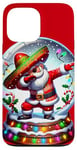 iPhone 13 Pro Max Mexican Santa Claus Dabbing Christmas Sombrero Cholo Case