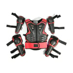 DDXY-Equipement de Protection Ensemble de Gilets Pare-Balles Moto pour Enfant Veste de Protection de Sécurité pour La Colonne Vertébrale,Rouge,5~13years