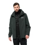 Jack Wolfskin Men's Luntal 3-in-1 JKT M Jacket, Black Olive, M