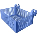 Denuotop - Panier de Rangement, Accessories de Piscine, Piscinette Metal Frame, Porte Gobelet de Piscine, Bleu Ikodm