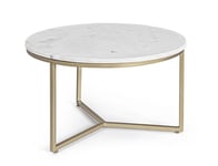 Table basse Table Basse Phoenix Plateau En Marbre Pieds Acier