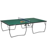 SPORTNOW 9FT Folding Table Tennis Table w/ 8 Wheels, for Indoors, Outdoors