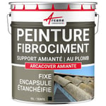 Peinture fibro ciment pour encapsulage support amiante / plomb : ARCACOVER AMIANTE Ardoise 10 L