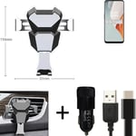  For OnePlus Nord N100 Airvent mount + CHARGER holder cradle bracket car clamp