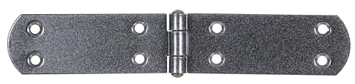 Alberts 822880 DURAVIS® Charnière de malle | avec goupille rivetée | en noir diamant, à couche duplex | taille 195 x 35 x 2 mm | kit de 20